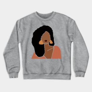 Black woman big earrings Crewneck Sweatshirt